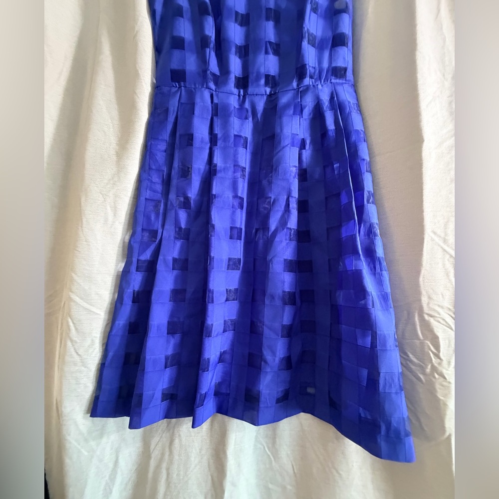 Ellen Tracy Royal Blue Sleeveless Fit-and-Flare Dress - Picture 9 of 12